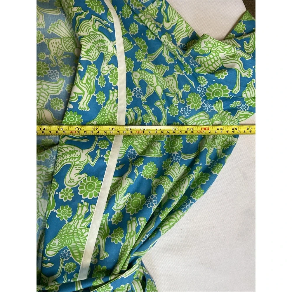 Rare 1960s Lilly Pulitzer Men's Stuff Bathrobe Size XL Mythological Palm Beach